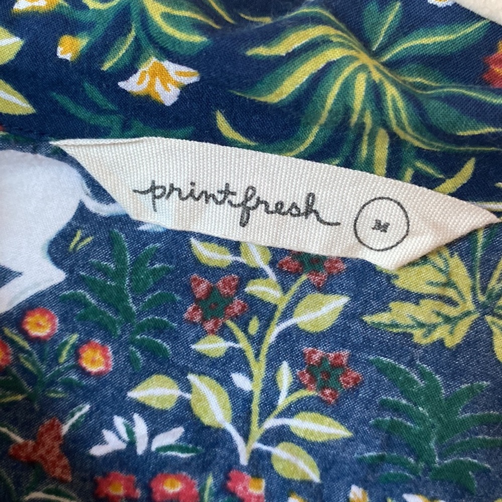 Printfresh Navy Floral Unicorn Short Pajama Set - Picture 2 of 2
